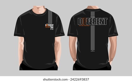 Think different, abstract motivational typography modern design slogan. Vector illustration graphics for print t shirt, apparel, background, poster, banner, postcard and or social media content.