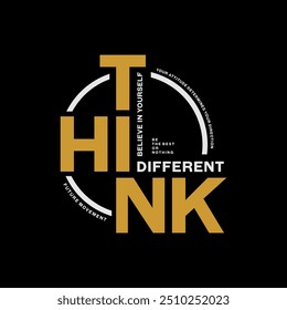 Pense em um slogan diferente, abstrato e moderno. Gráficos de ilustração vetorial para camiseta impressa, vestuário, fundo, cartaz, banner, cartão postal e/ou conteúdo de mídia social.