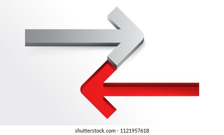 think different business arrow concept vector background