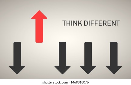 Think different concept background. New trendy think different vector illustration background.