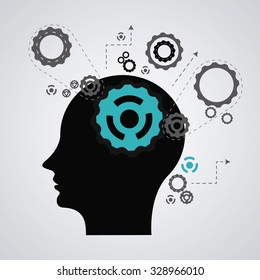 Think different concept with brain design, vector illustration 10 eps graphic.