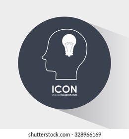 Think different concept with brain design, vector illustration 10 eps graphic.