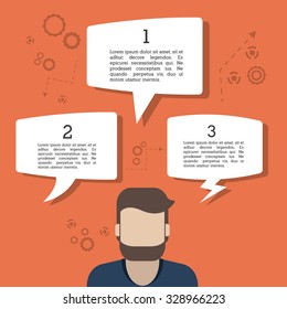 Think different concept with bubble  icons design, vector illustration 10 eps graphic.
