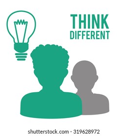 Think different concept with positive icons design, vector illustration 10 eps graphic.