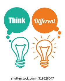 Think different concept with positive icons design, vector illustration 10 eps graphic.