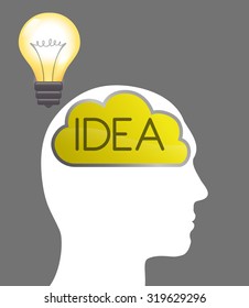Think different concept with positive icons design, vector illustration 10 eps graphic.