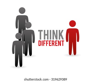 Think different concept with positive icons design, vector illustration 10 eps graphic.