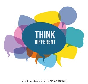 Think different concept with positive icons design, vector illustration 10 eps graphic.