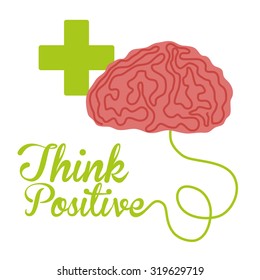 Think different concept with positive icons design, vector illustration 10 eps graphic.