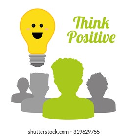 Think different concept with positive icons design, vector illustration 10 eps graphic.