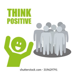 Think different concept with positive icons design, vector illustration 10 eps graphic.