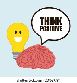 Think different concept with positive icons design, vector illustration 10 eps graphic.