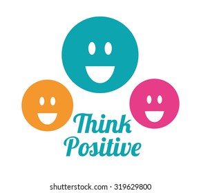 Think different concept with positive icons design, vector illustration 10 eps graphic.
