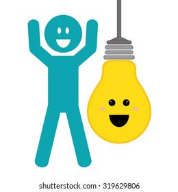 Think different concept with positive icons design, vector illustration 10 eps graphic.