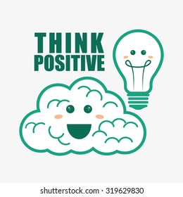 Think different concept with positive icons design, vector illustration 10 eps graphic.