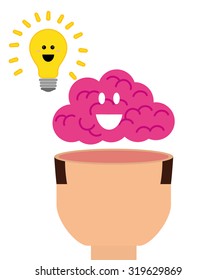 Think different concept with positive icons design, vector illustration 10 eps graphic.