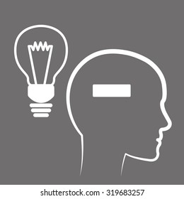 Think different concept with positive icons design, vector illustration 10 eps graphic.