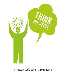 Think different concept with positive icons design, vector illustration 10 eps graphic.