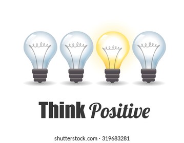 Think different concept with positive icons design, vector illustration 10 eps graphic.