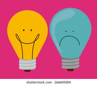 Think different design over pink background, vector illustration