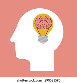 Think different design over pink background, vector illustration