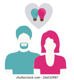 Think different design over white background, vector illustration
