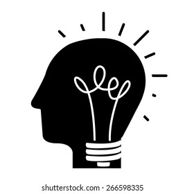 Think different design over white background, vector illustration