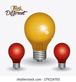 Think different design over white background, vector illustration