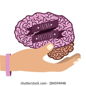 Think different design over white background, vector illustration