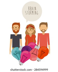 Think different design over white background, vector illustration