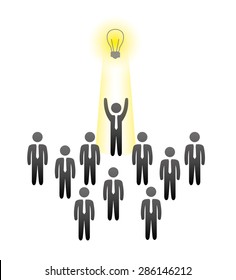 Think different design over white background, vector illustration