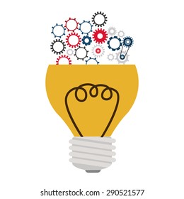 Think different design over white background, vector illustration