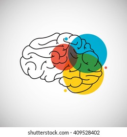 Think different design over white background