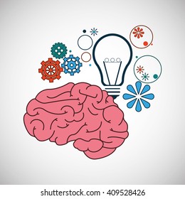 Think different design over white background