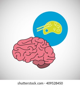 Think different design over white background