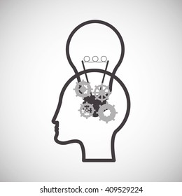 Think different design over white background