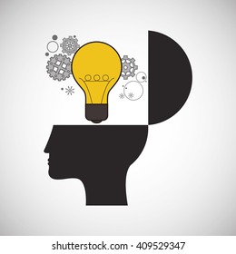 Think different design over white background