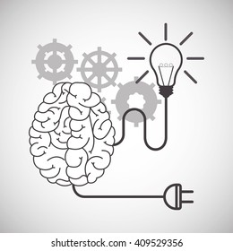 Think different design over white background