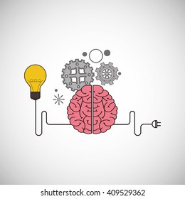 Think different design over white background