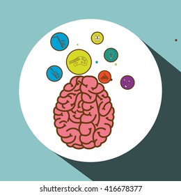 Think different design over white background