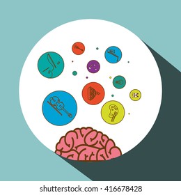 Think different design over white background