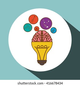 Think different design over white background