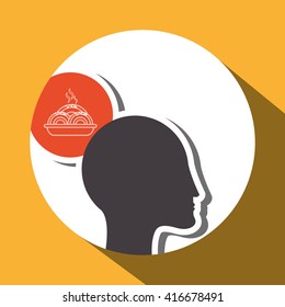 Think different design over white background
