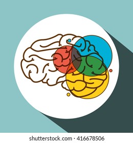 Think different design over white background