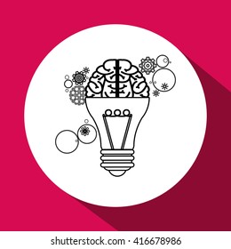 Think different design over white background