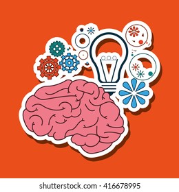 Think different design over white background