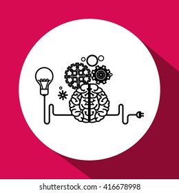 Think different design over white background