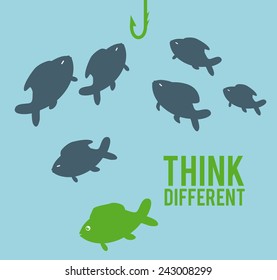 think different design, vector illustration eps10 graphic 