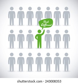 think different design, vector illustration eps10 graphic 