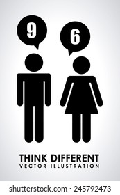 think different design, vector illustration eps10 graphic
